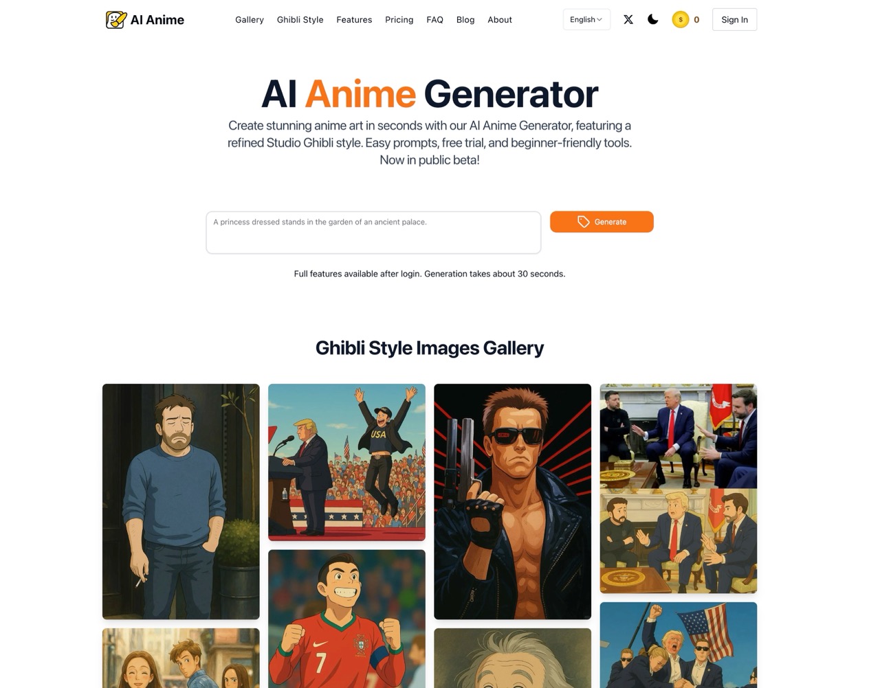 AI Anime Generator screenshot