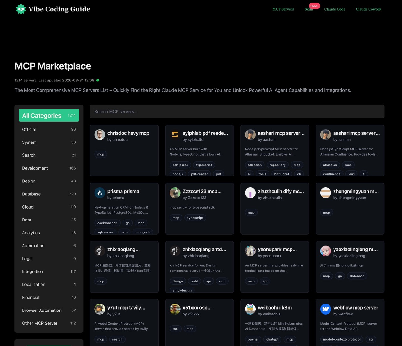 Claude MCP Hub screenshot